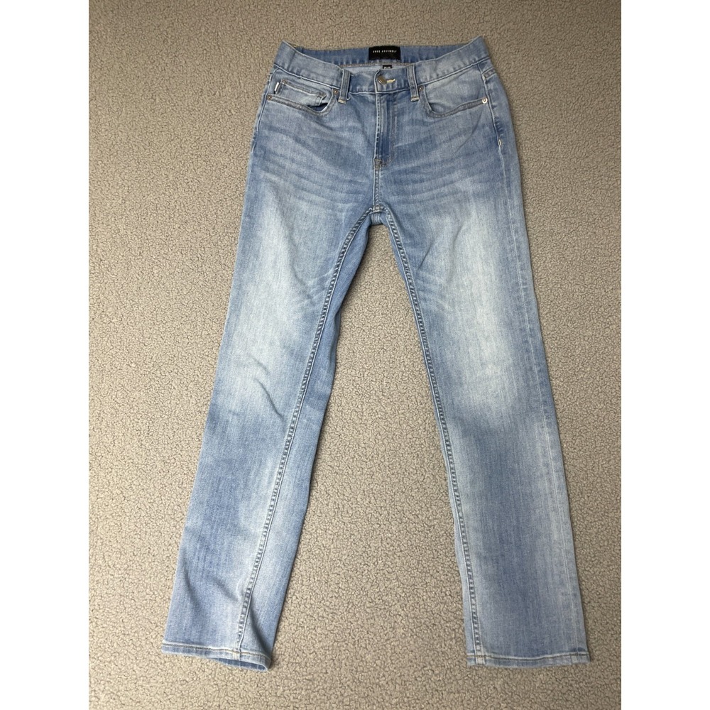 Free Assembly Men's Size 29x30 Slim Denim Jeans light wash
